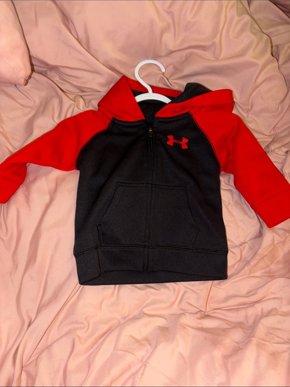 Under Armour Black & Red Kids' Hooded Zip Sweatshirt